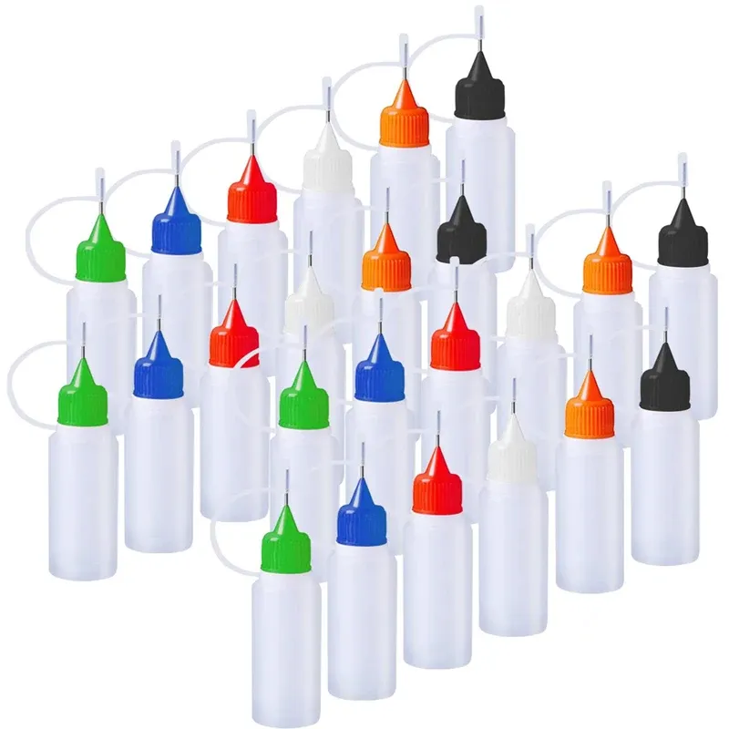 Bottles 500pcs 20ml Ldpe Plastic E Liquid Dropper Bottle Empty Refillable Vials with Screw Metal Caps for Diy Quilling Craft