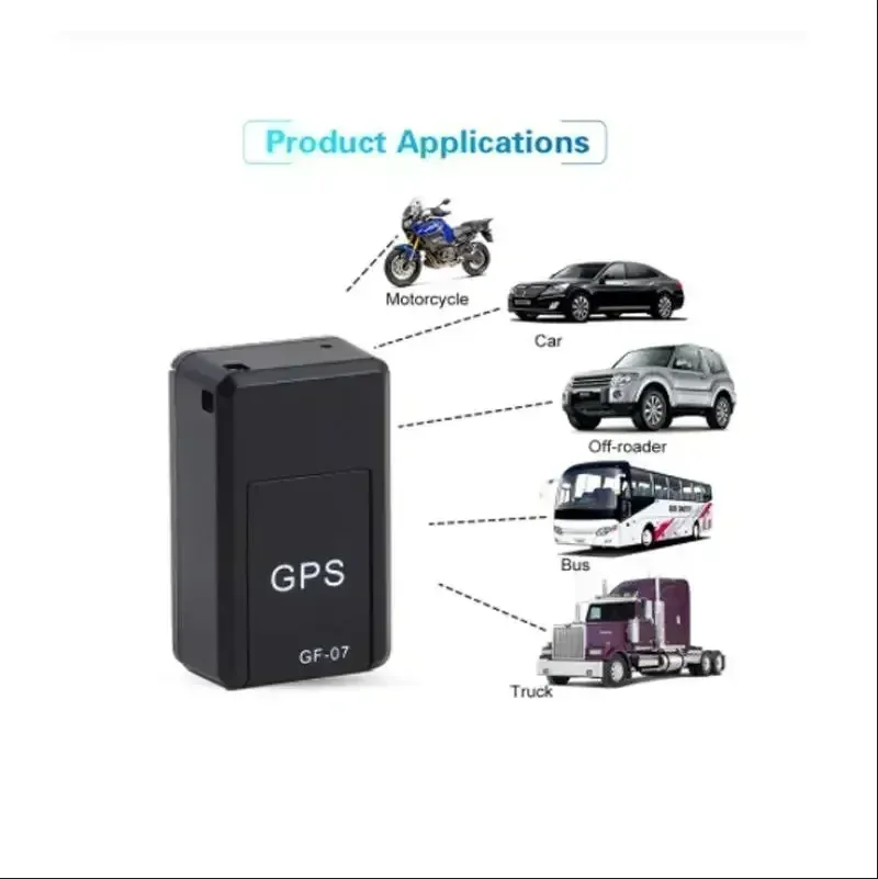 Tillbehör 2024 Ny Magnetic GF07 GPS Tracker Device GSM Mini Real Time Tracking Locator GPS Car Motorcykel Remote Control Tracking Monitor