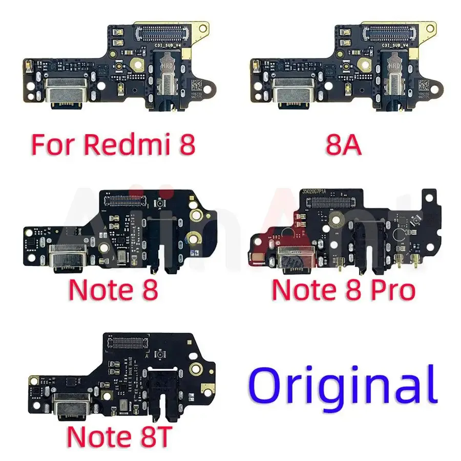 Kable Oryginalne USB Port Connector Port Dock Dock Flex Kabel dla Xiaomi Redmi Note 8 8A 8T Pro Plus Dock