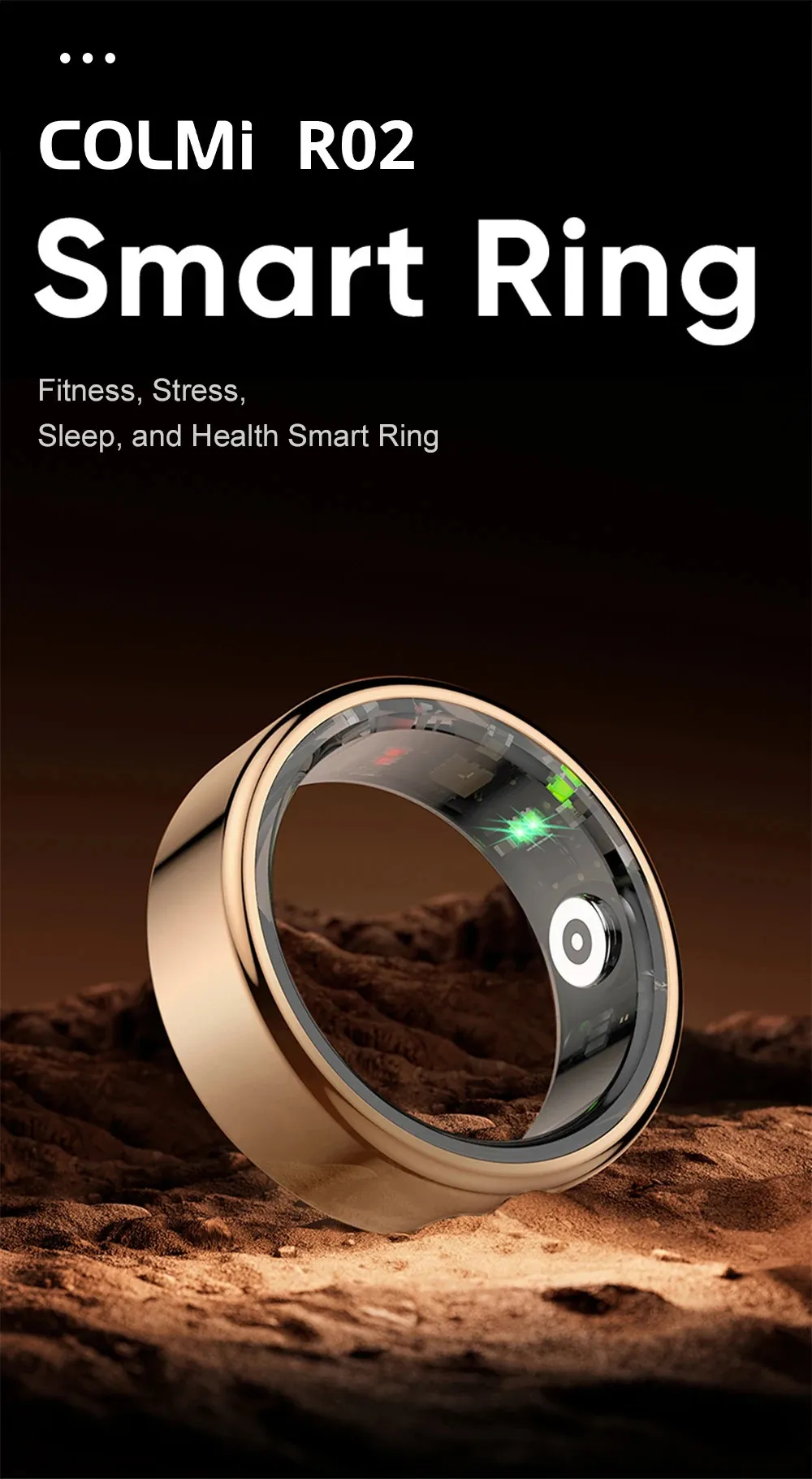 DHgate.com:COLMI R02 Smart Ring: Military-Grade Steel, Health ...
