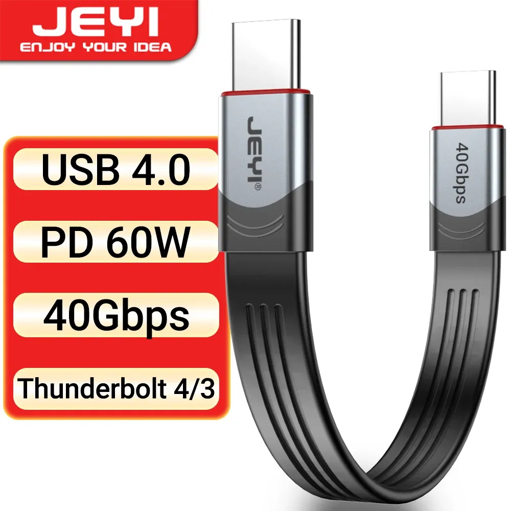 Accessories JEYI USB 4.0 Cable, 40 Gb/s Data Transfer, 60W PD3.0 Power Charging, Compatible with Thunderbolt 4/3, USBC and USB4 Devices