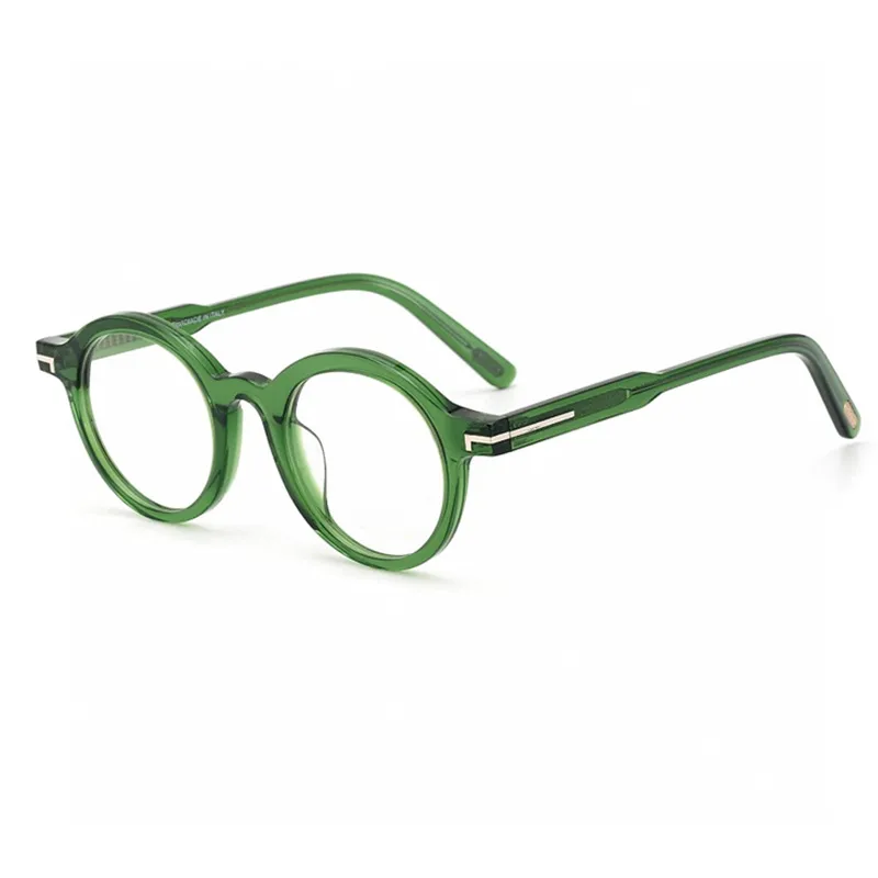 NEU Individual Vintage Round Small Frame Unisex Bt664 Italien Pure-Plank Fullrim-Brille 45-22-145 für verschreibungspflichtige Brillenbrillenbrille Fullset Design Hülle