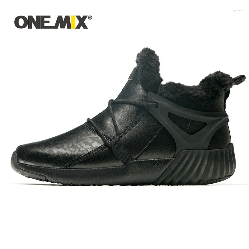 Casual Shoes ONEMIX Winter Men's Boots Keep Warm Wool Trekking Sneakers Outdoor Unisex Mountain Waterproof Hiking Running For Man