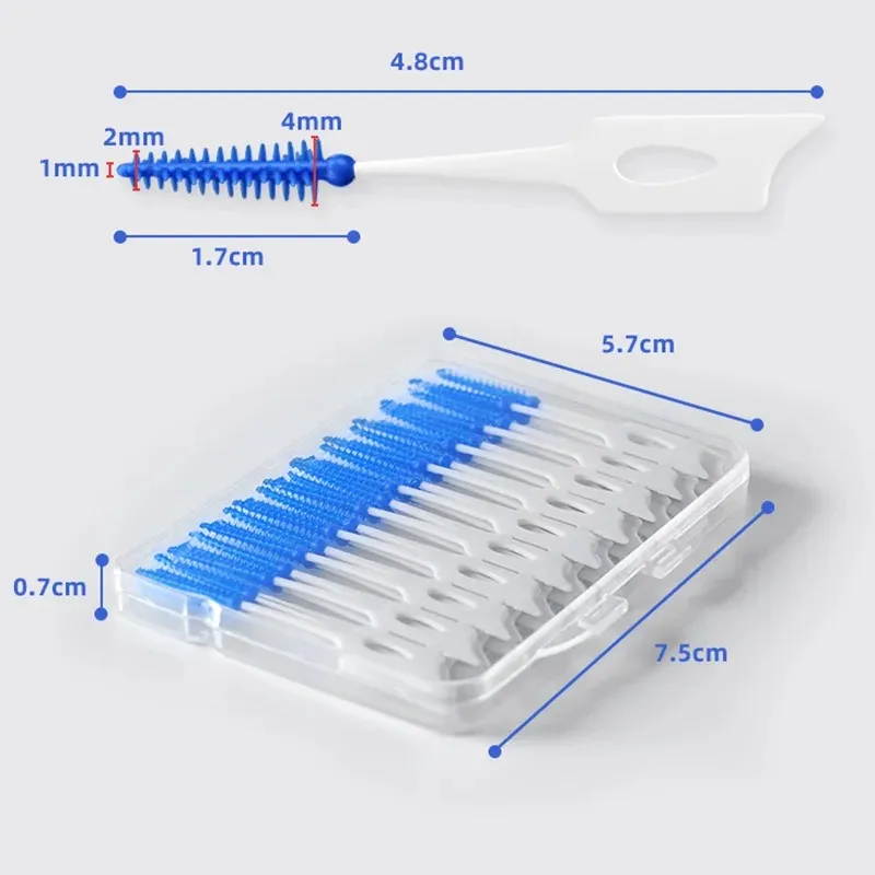 silicone dentental brushes超柔らかい歯科クリーニングブラシ歯ケア歯科用フロス歯絵の口頭ツール