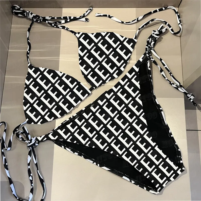 Womens Designer Bikini Swimwear Fashion Letter Print Bikini Sexy Bra Thongs Underwear Sets Beach Party Push Up Bathing Suit Swim Wear