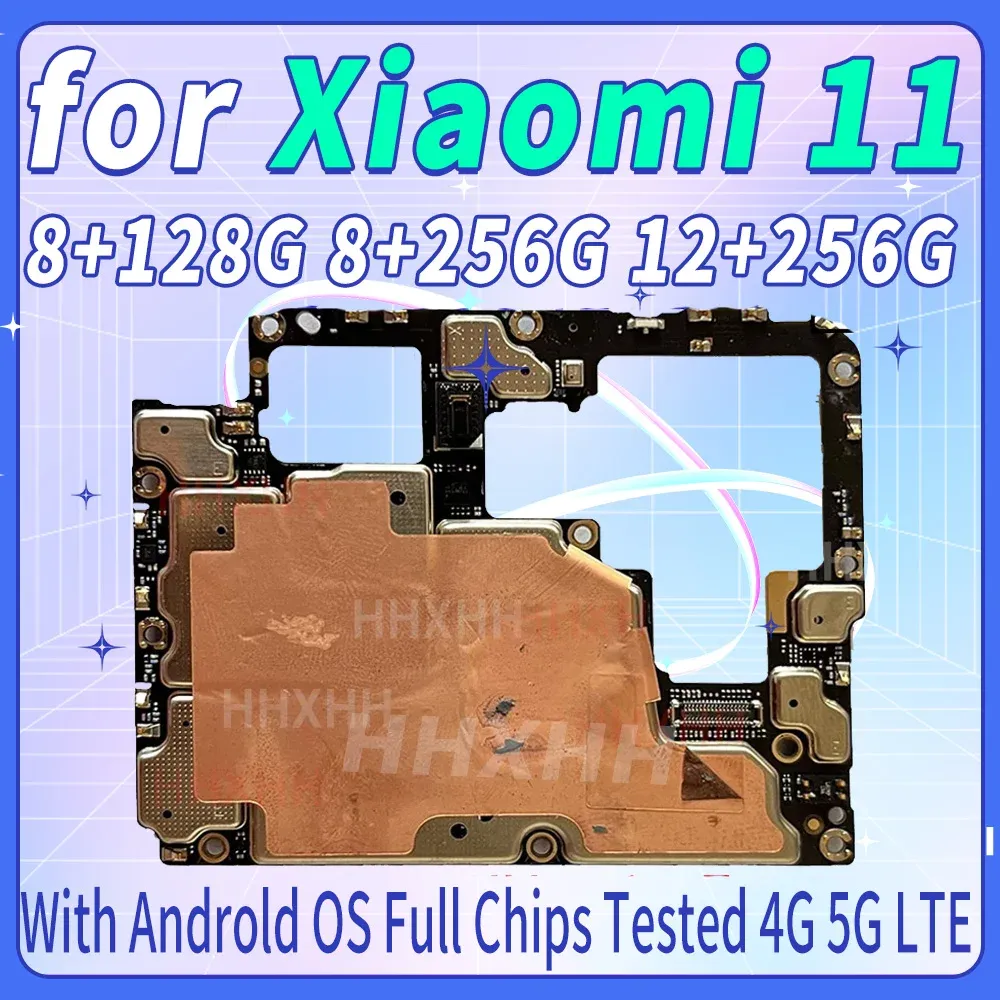Antenna 100% Original Mainboard For Xiaomi Mi 11 Good Tested Full Work Unlock Motherboard Logic Circuit Plate Work Version For Xiaomi 11