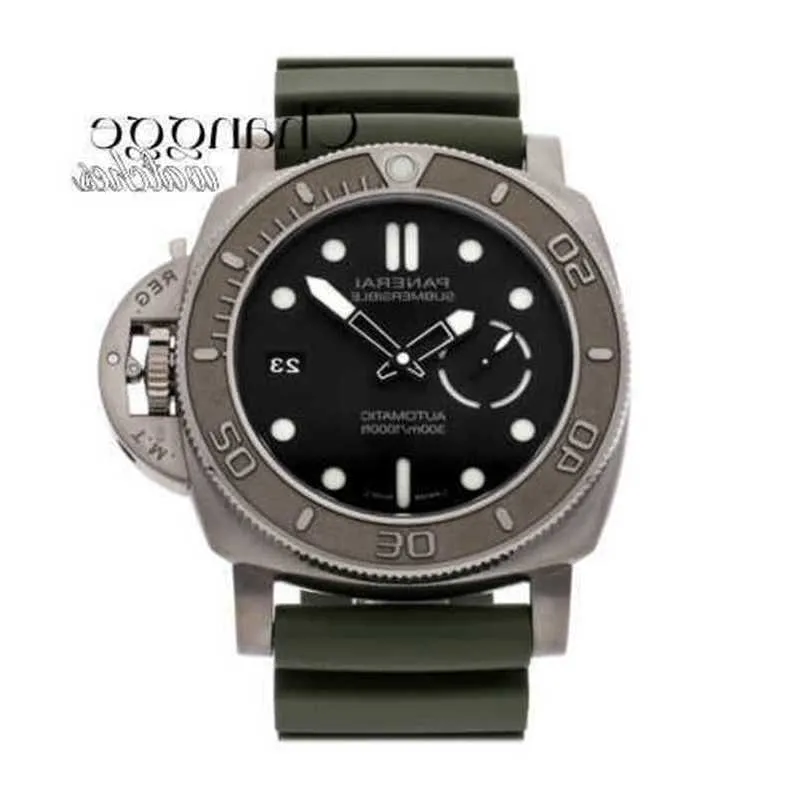 MENS tittar automatiskt rörelse rostfritt stål armband armbandsur pereei undermergeble Mike Corne Edition Auto Titanium Montre Homme Pam 984