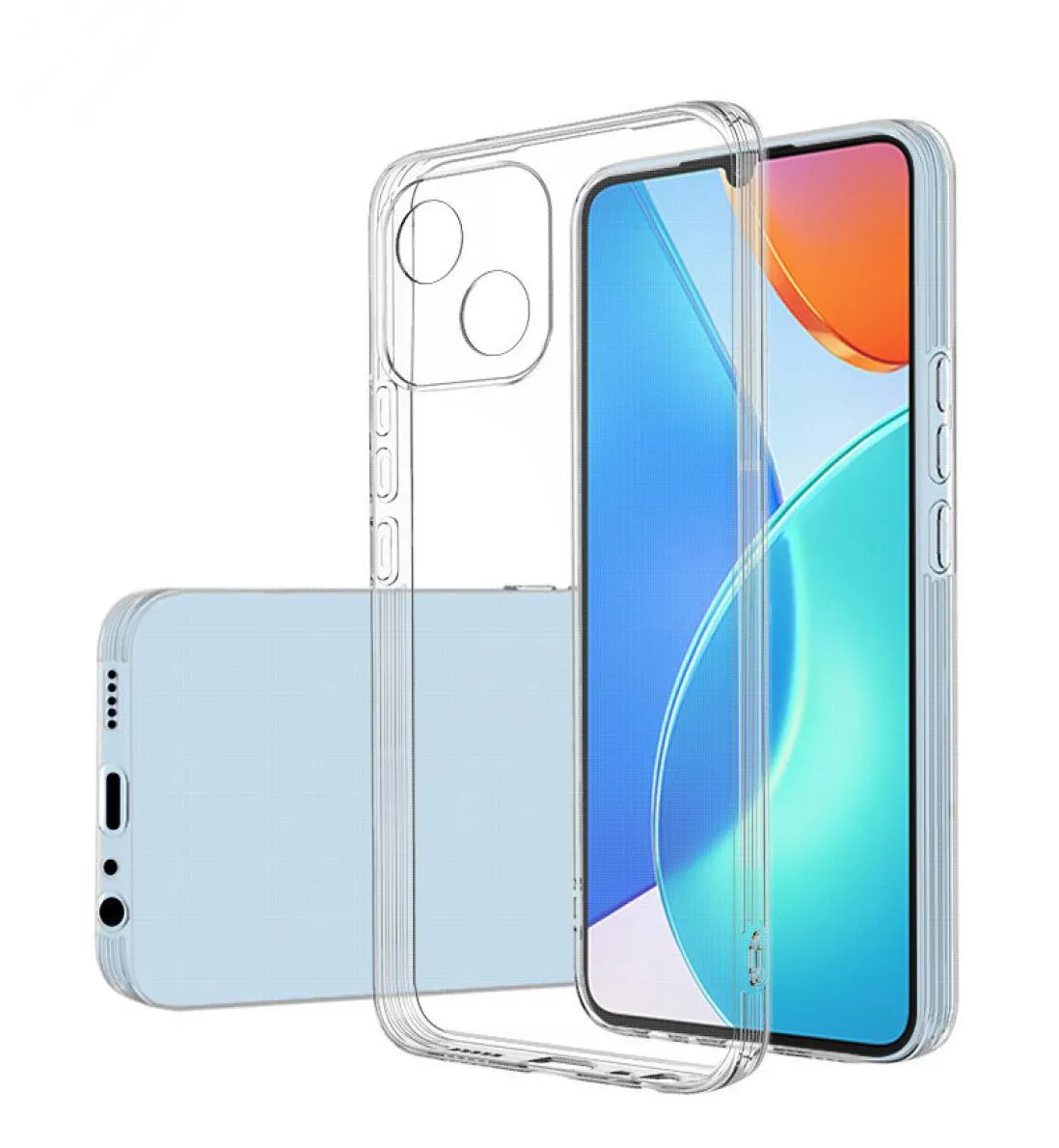 Strisce diritte Case di telefono trasparente per iPhone 14 Plus Pro Max 13 Samsung Galaxy A23 M23 A33 A53 A73 5G S22 Ultra 15mm Slim Slim T8996917