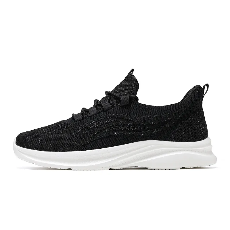 Designer Fashion Light Mens Running Shoes Black Wit Zomer Nieuw Mode Mesh Ademend Outdoor Casual Sports Shoes Flying Woven Shoes Eee