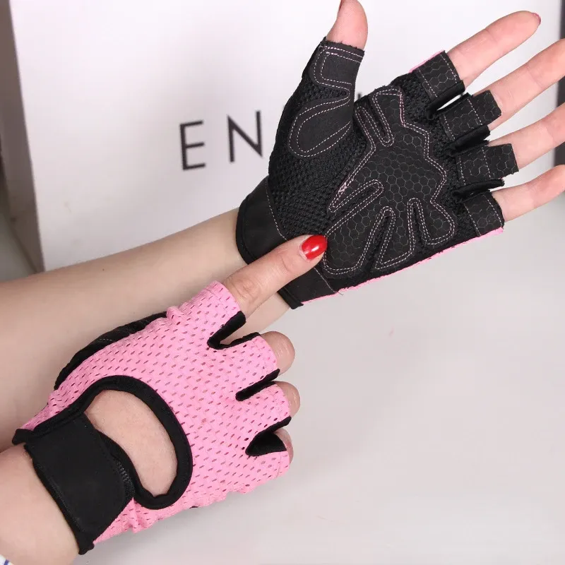 Handschuhe Gewichtheber Handschuhe Frauen Männer Fitness Fitnesshandschuhe halbe Finger atmungsaktiven Nicht -Slip -Gel -Pad Bodybuilding Training Hanteln Handschuhe Handschuhe