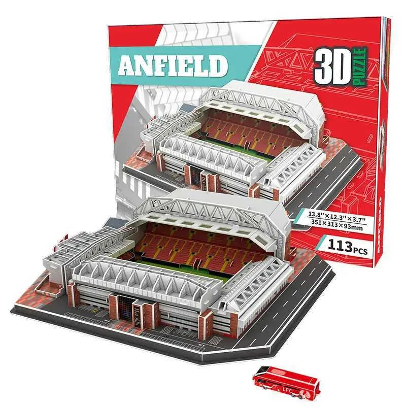 Paper Puzzle Model 3D Paper Puzzle DIY Anfield Football Stadium In Anfel... From Yushun ...
