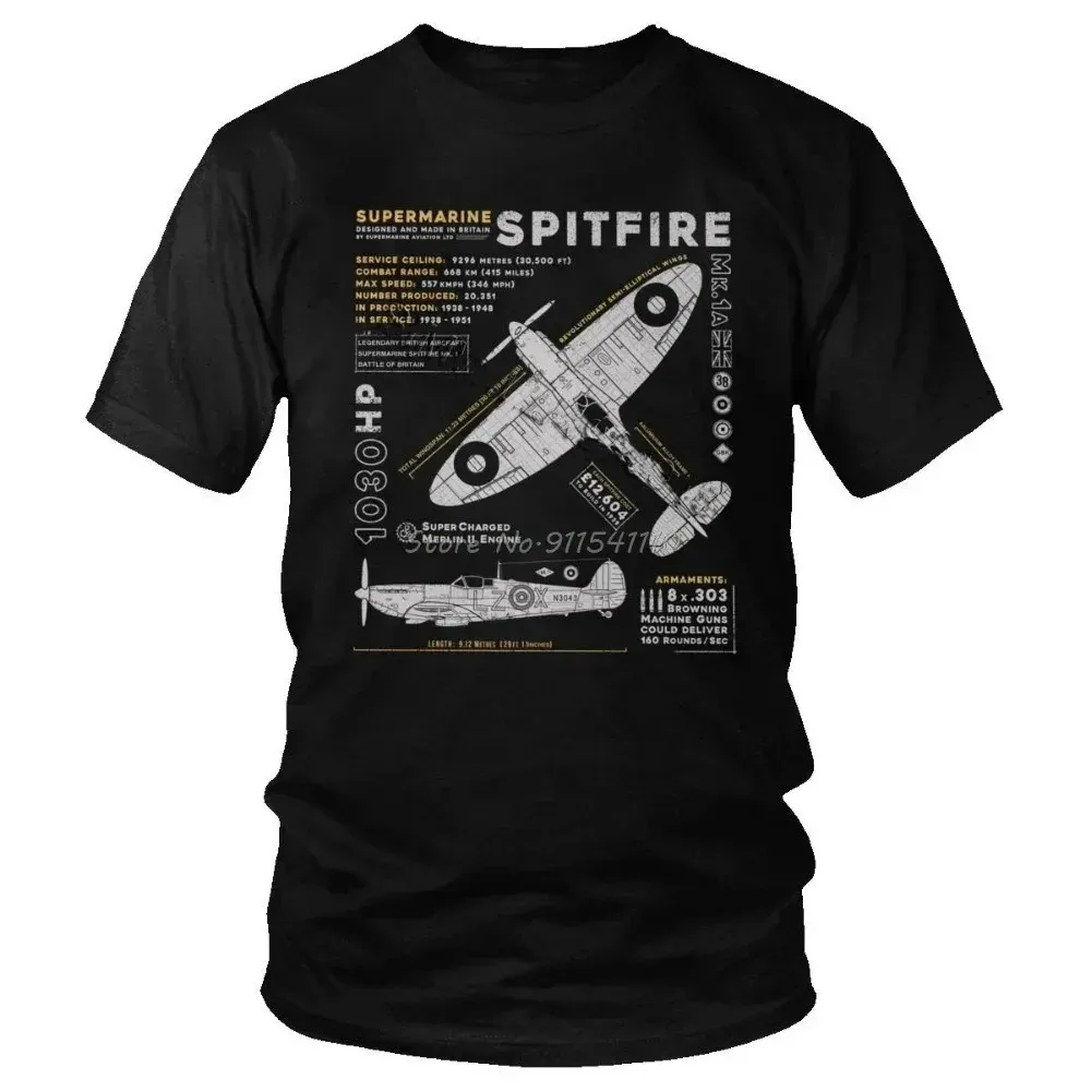 T-shirt pour hommes North American Aviation Vintage Fighter Plane T-shirt Imprimé manches courtes surdimensionnées T-shirt Men Vêtements d'été 240420