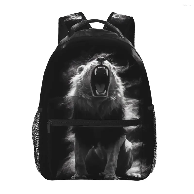 Backpack Lion White Powder Leisure Backpacks Youth Hiking Pattern School Bags Design Rucksack