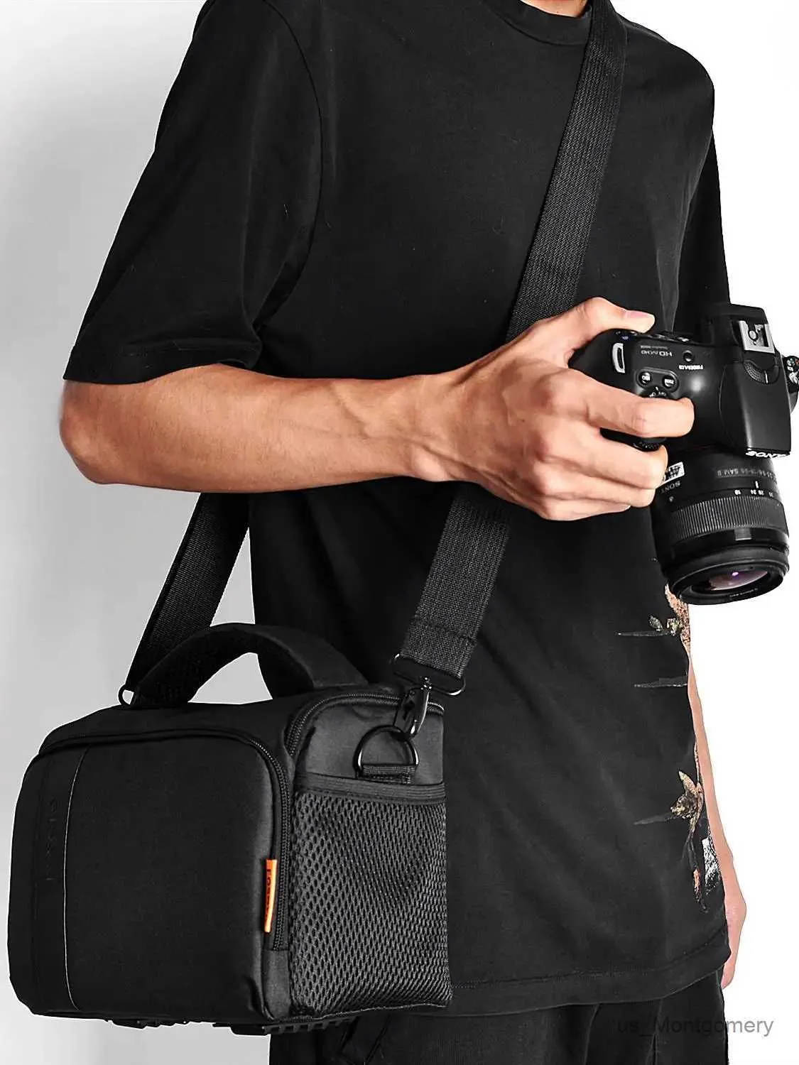 Kamera Çantası Aksesuarları Su Geçirmez Naylon Vibrasyon Anti-Vibrasyon Omuz Crossbody Kamera Çantası Lens Torçası Çanta Canon Nikon B500 P900 D90 D750 D7000