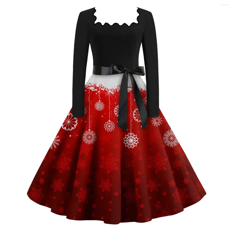 white christmas dresses Vintage Christmas Plaid Dress A-Line Party Tartan Dresses – yewendress
