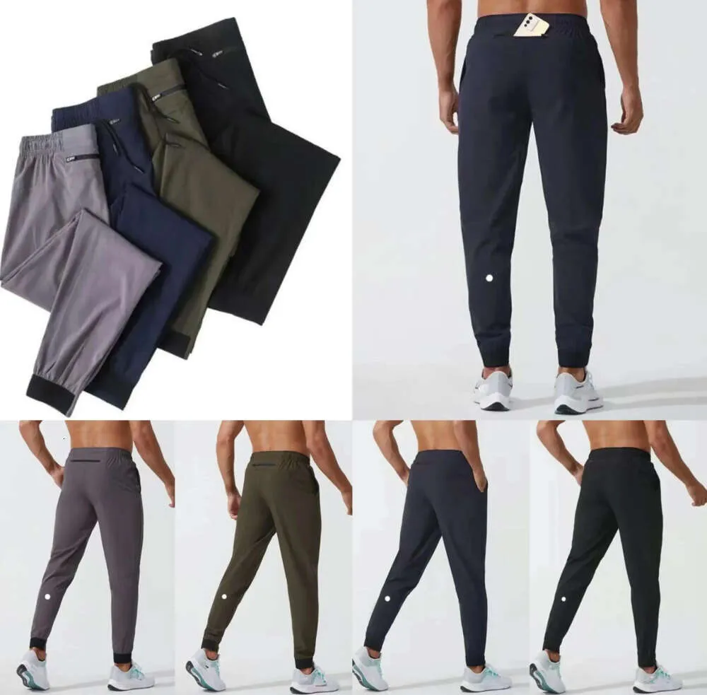 LL Men's Jogger Long Pants Sport Yoga Outfit Quick Dry Drawstring Gym Pockets Sweatpants Trousers Mens Casual Elastic Waist fitness Designer Fashion Clothing 4675
