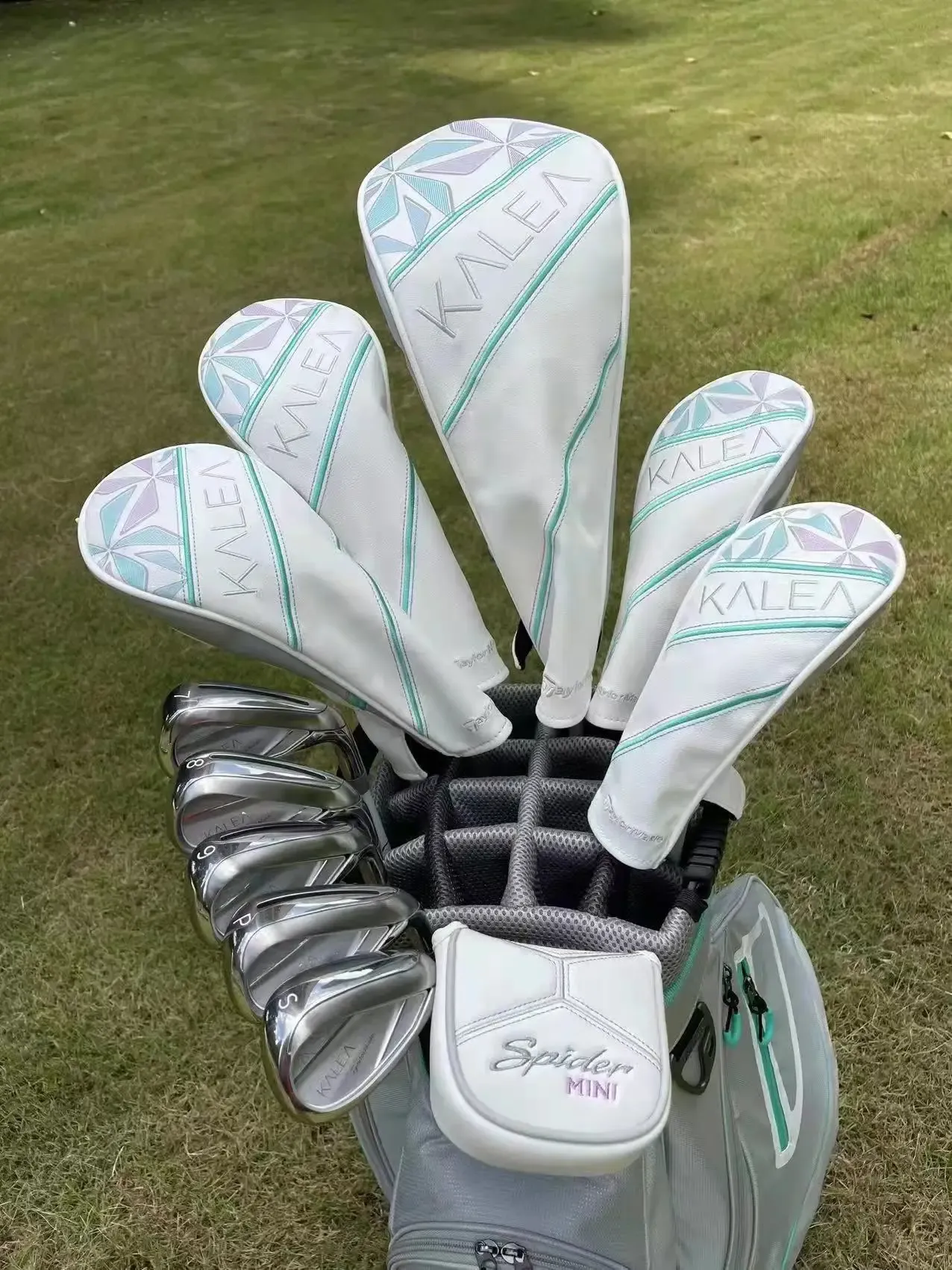 Клубы Женские гольф -клубы установили Kalea Golf Club Golf Complete Set Driver+ Woods+ UT+ Cover Head (без сумки)