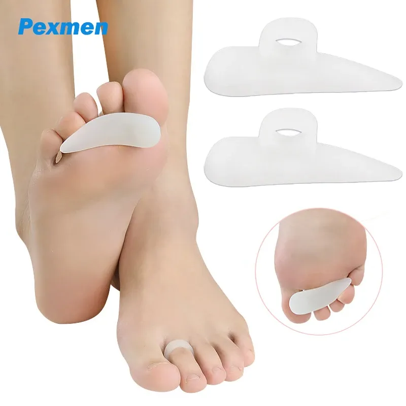 Treatment Pexmen 2/4Pcs Gel Hammer Toe Straightener Corrector Toe Separators Toe Straightening Cushion for Mallet and Overlaping Toes