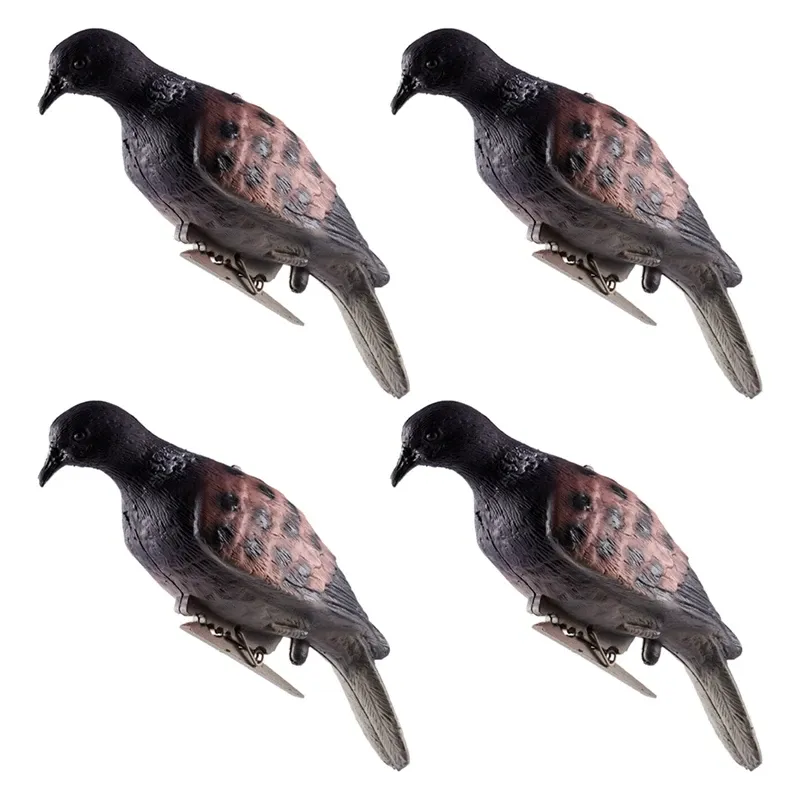 Decoy 4PC Hunting Dove Scare Protect Garden Pigeon Decoy Bionic Animal Bait Outdoor Hunting Birds Decoy Accessory