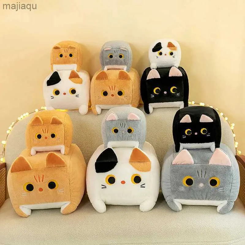 Plux Dolls Foreign Trade Cross-Border Nouveau produit Square Cat Doll Black Cat Black Toy Cat Cat Doll Ragdoll Pillow