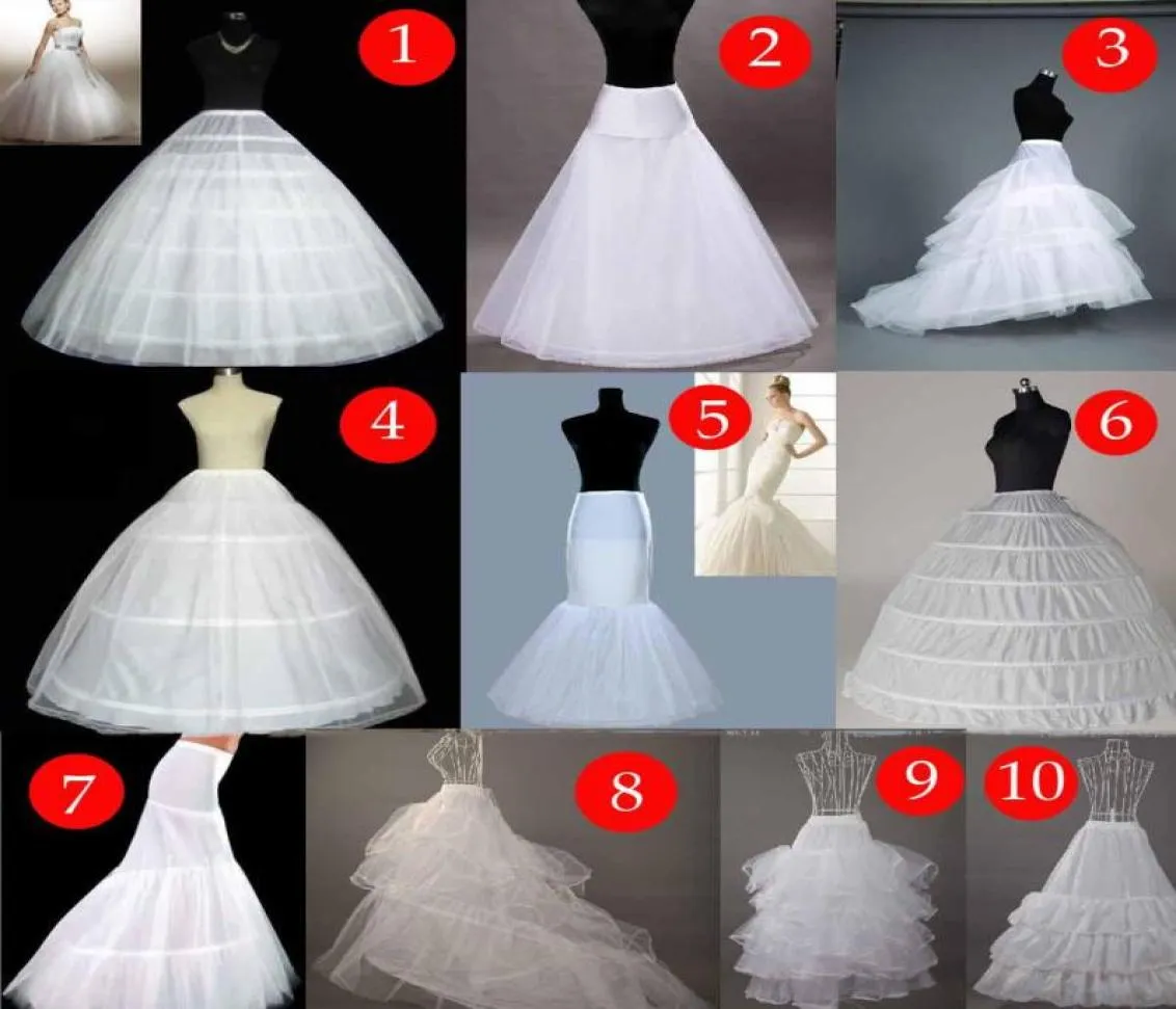 2019 Billiga brudpeticoat bröllopsklänningar underskirt för kvinnor formella klänningar sjöjungfru bollklänning 1337669