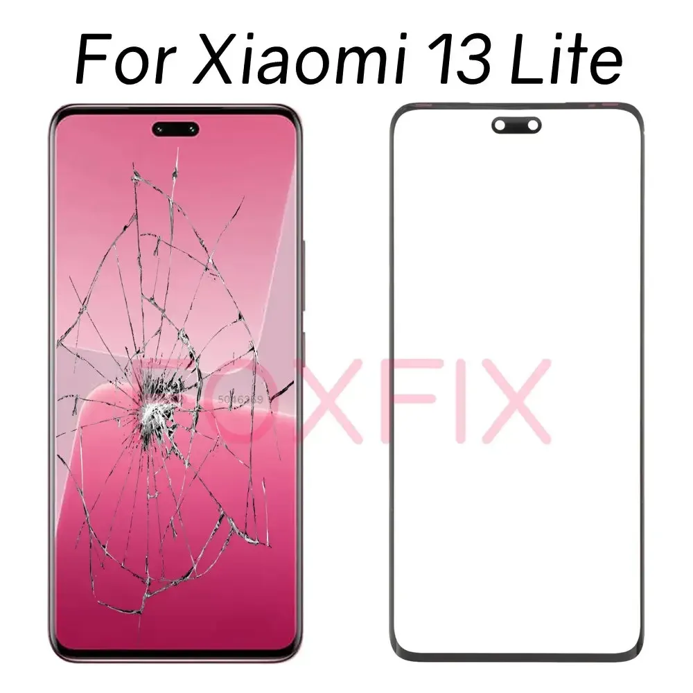 Panel LCD Screen Front Glass For Xiaomi 13 Lite 5G Outer Glass Lens With OCA Replacement 2210129SG