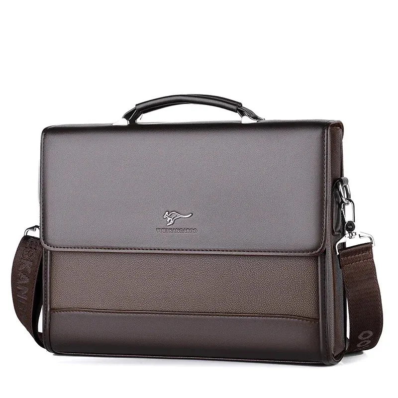 Männliche Handtaschen PU Leder Herren Tasche Aktentasche Business Umhängetasche für Männer Marke Laptop -Taschen Mann Organizer Dokumente 240418