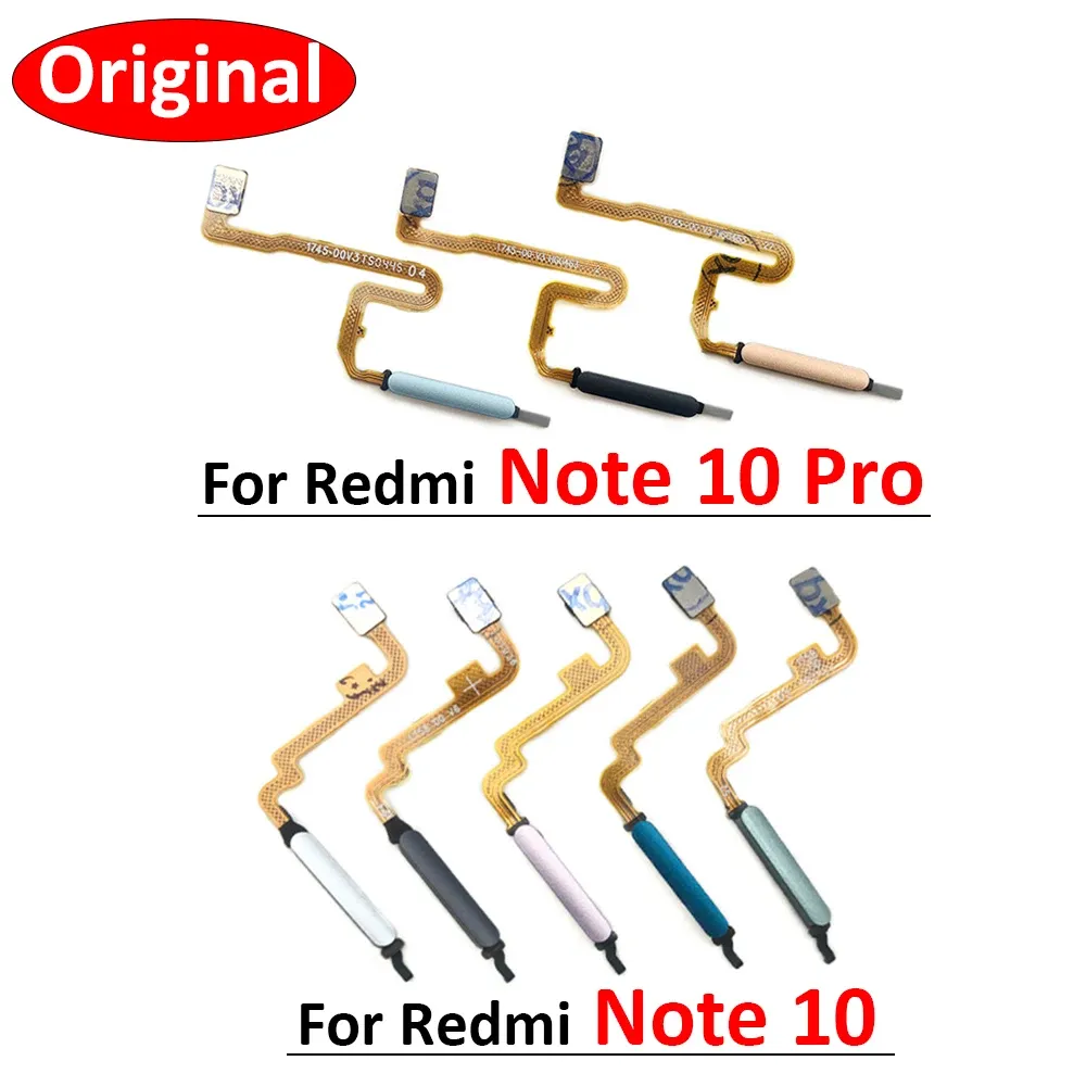 Kablar Ny fingeravtrycksscanner för Xiaomi Redmi Note 10 Note10 Pro Hemknapp Fingeravtryck Meny Return Key Sensor Flex Cable