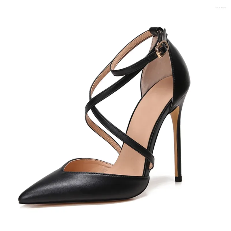 Dress Shoes LOVIRS Women's Sexy Pumps Pointed Toe High Heels Stiletto Cross Strap Shallow Wedding Party Plus Size 5-15