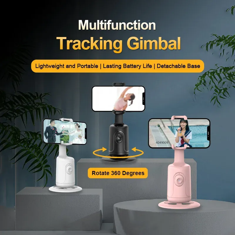 Gimbal New Smart shooting selfie stick 360degree followup Tracking gimbal stabilizer phone holder Stand For Tiktok live photography