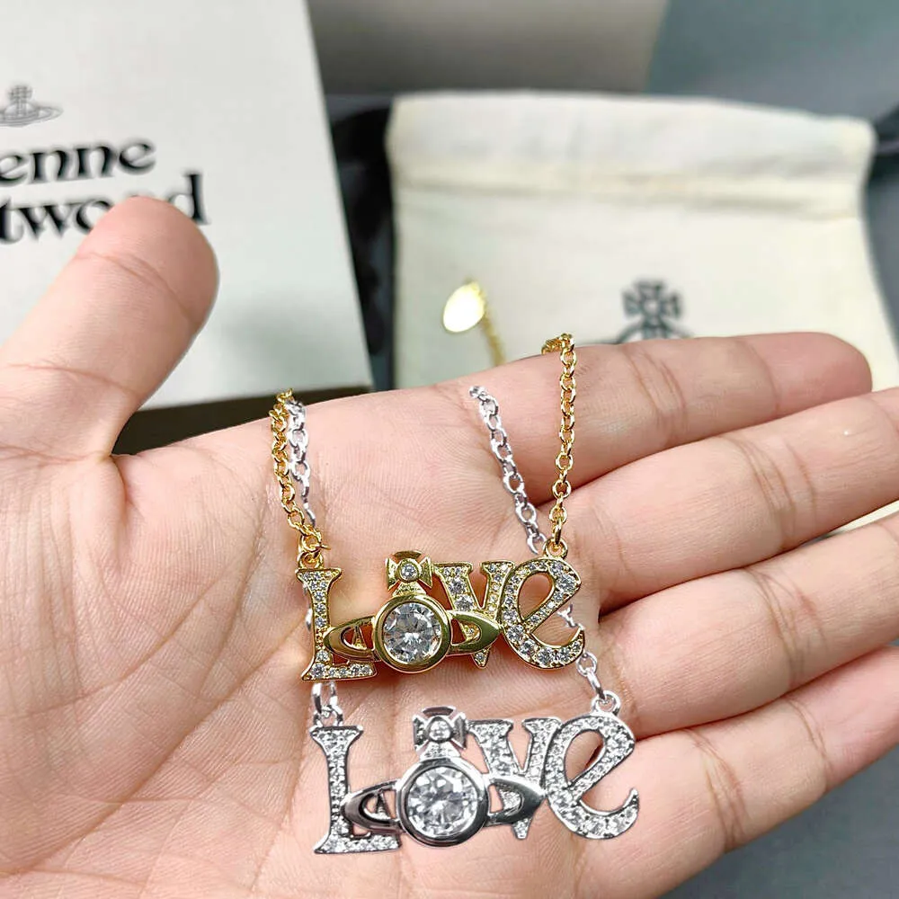 Дизайнерские украшения Viviane Viviennes Westwood Jewelry Jewelry Sender Collece Новая любовь сатун бриллиант сестрин