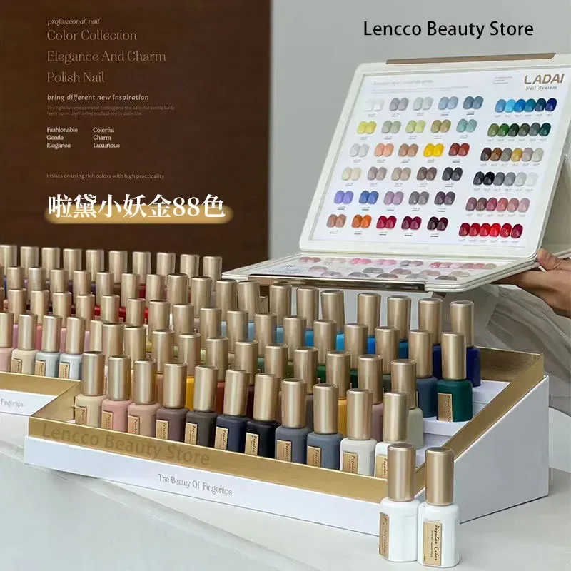 Комплекты Lencco 88pcs Nail Gel Prock 15ml Hybrid Manicure Lacqure с цветной картой Полу постоянного замачивания с ультрафиолетового гелевого варки для глаз