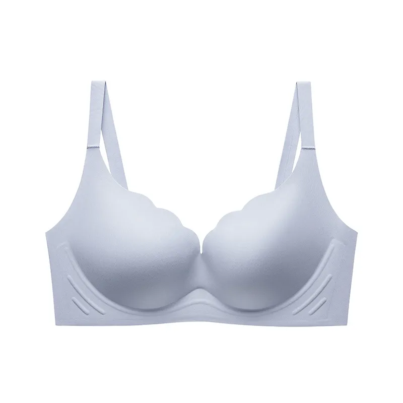 Womens Seamless Bras No Underwire Scalloped Push Up Bras Soft Wireless Comfort Bralettes Full Coverage Everyday Bra