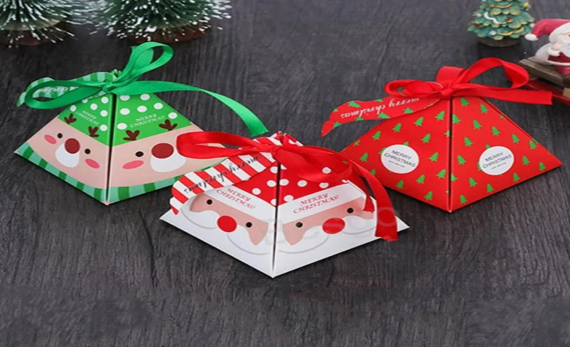 Cajas de envoltura de regalos de Navidad Santa Claus Candy Cand Box Paper Present Box Party Decor BH7444 TYJ5795289