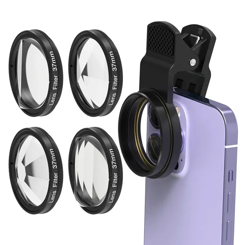 Filtres Knightx Mobile Phone Lens Clip Universal Clip 37 mm Macro Lens Prism Filtre Plate-caméra Lens pour lentille pour smartphone