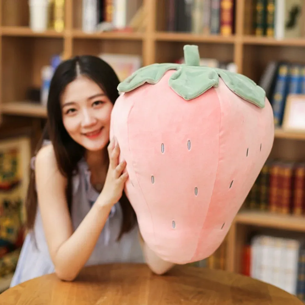 Animals Soft Strawberry Pineapple Stuffed Pillow Sofa Cushion Fruits Plush Baby Toys For Children Birthday Christmas Gift for Kids Girls