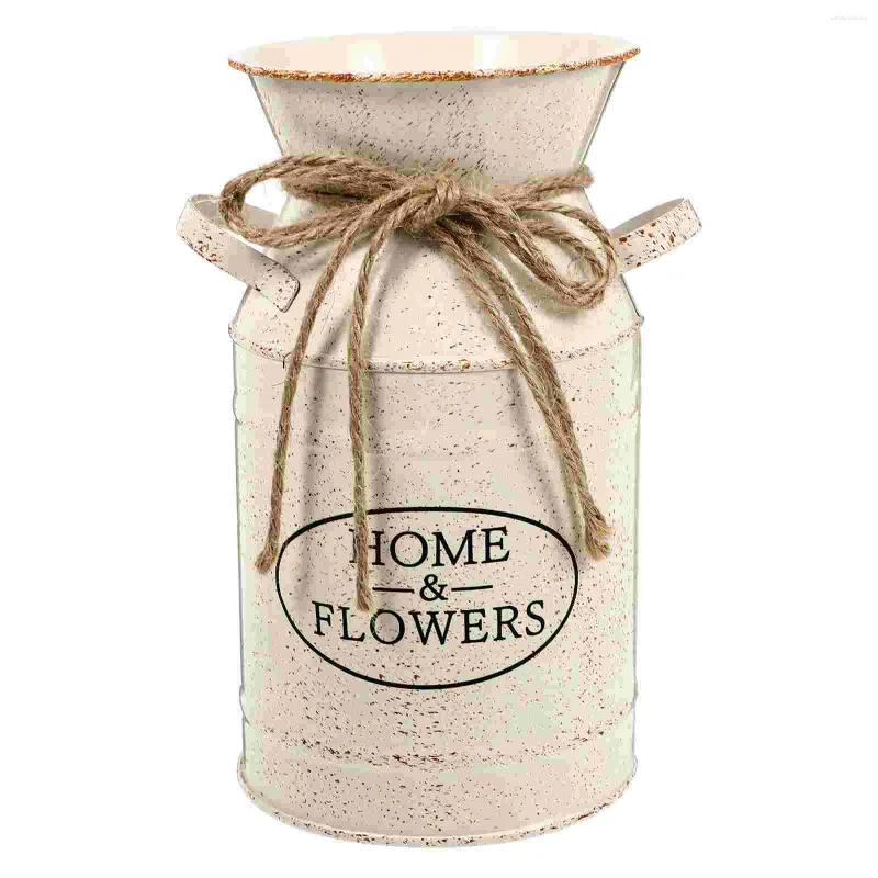 Vases Country Wedding Decorations Flowerpot Bucket Decorative Iron Po Prop Prop Flowers Garden Home Barrel Office Shabby Chic