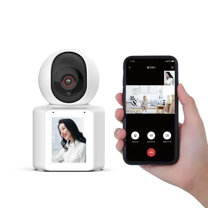 ESCAM New Video Calling Smart Wifi Camera with 2.8 Inch IPS Screen FHD 1080P IP Cam Two-way Talk Wireless PTZ Cameras