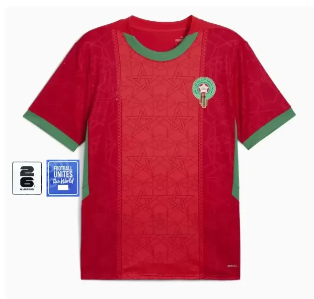 2023 Morocco Soccer Jersey, 22/23/24 National Team Football Shirt, ZIYECH  BOUTAIB BOUSSOUFA EL AHMADI Maillot de Foot