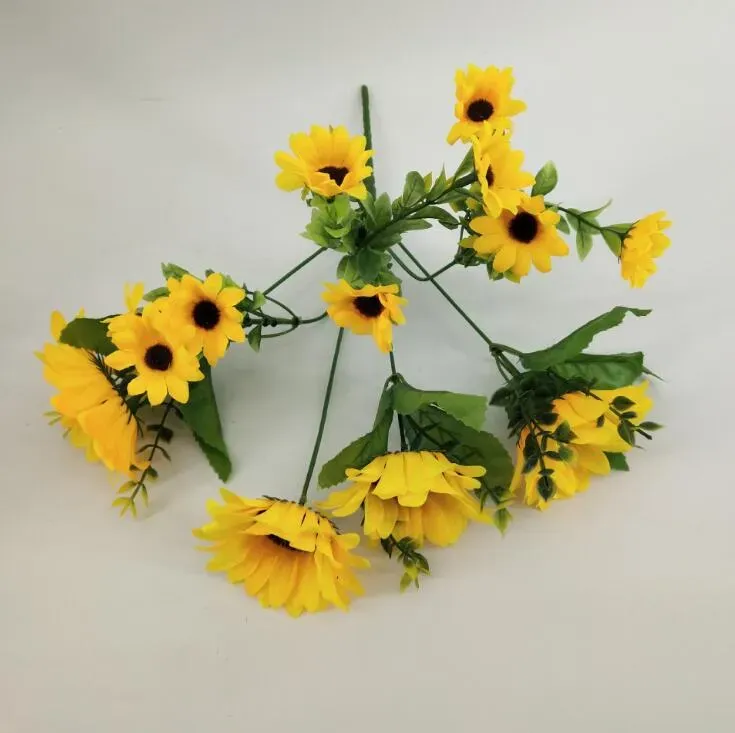 Artificial flowers sunflowers silk sun flower silk flowers home decoration table flowers DIY Wedding Decorations