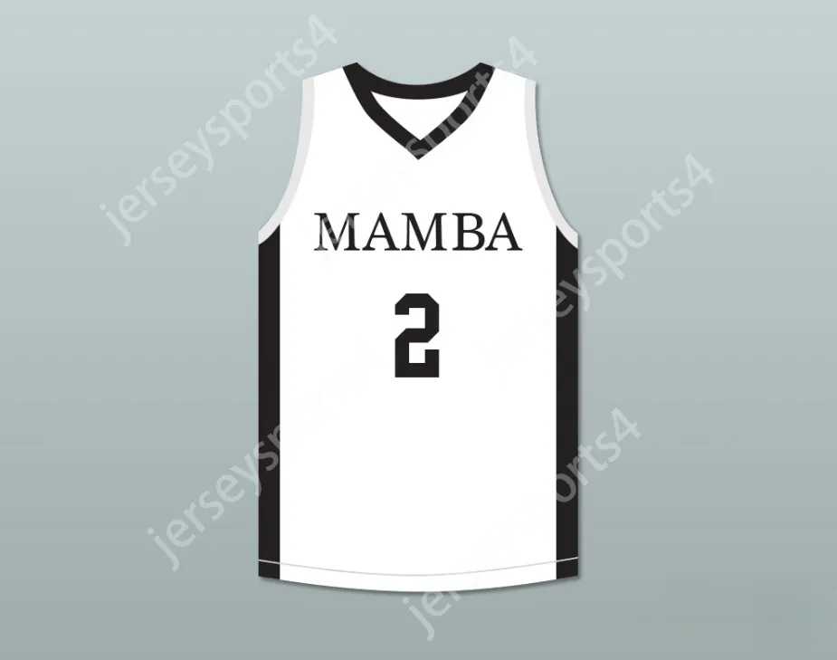 Custom Nay Name Herren Youth/Kids Gigi 2 Mamba Ballers White Basketball Trikot Version 3 genäht S-6xl