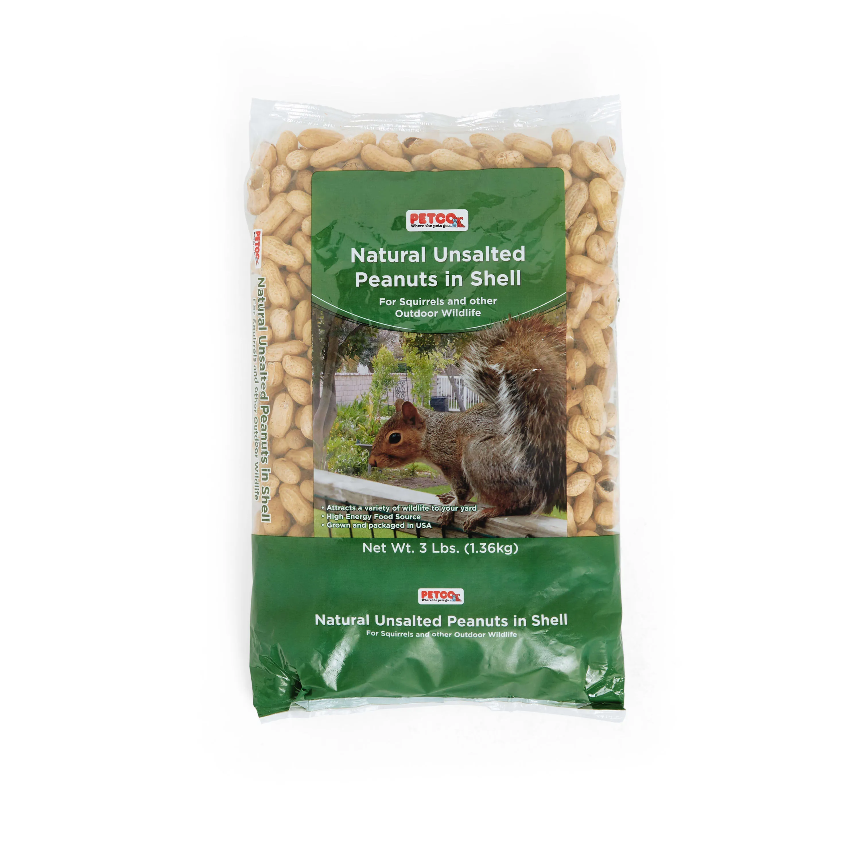 Squarell Shell Natural In Shell Peanuts For Wildlife Feeding Unsalted, High Energy ...