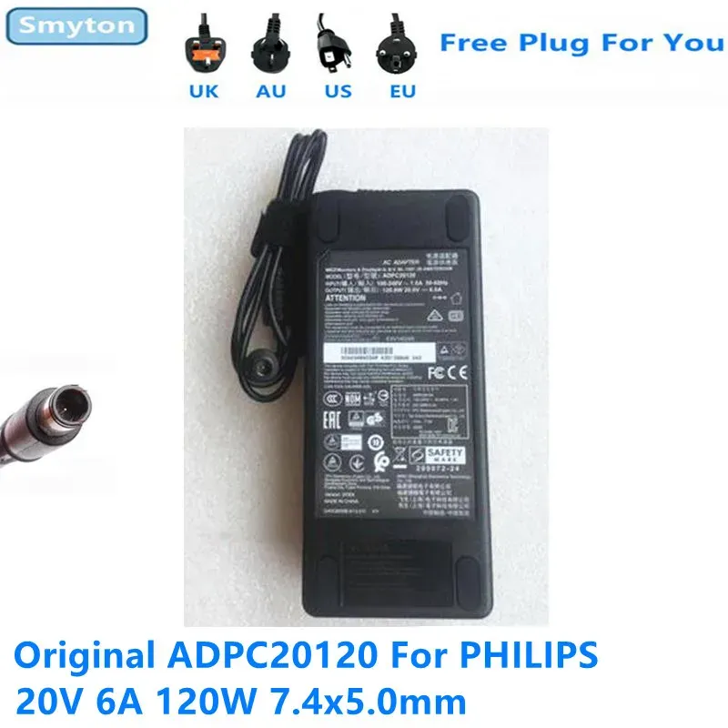 充電器オリジナルADPC20120 Philips AOC 20V 6A 120W 349X7FJEW 272G5DYEB/93 241B7QU AG271QGモニター電源
