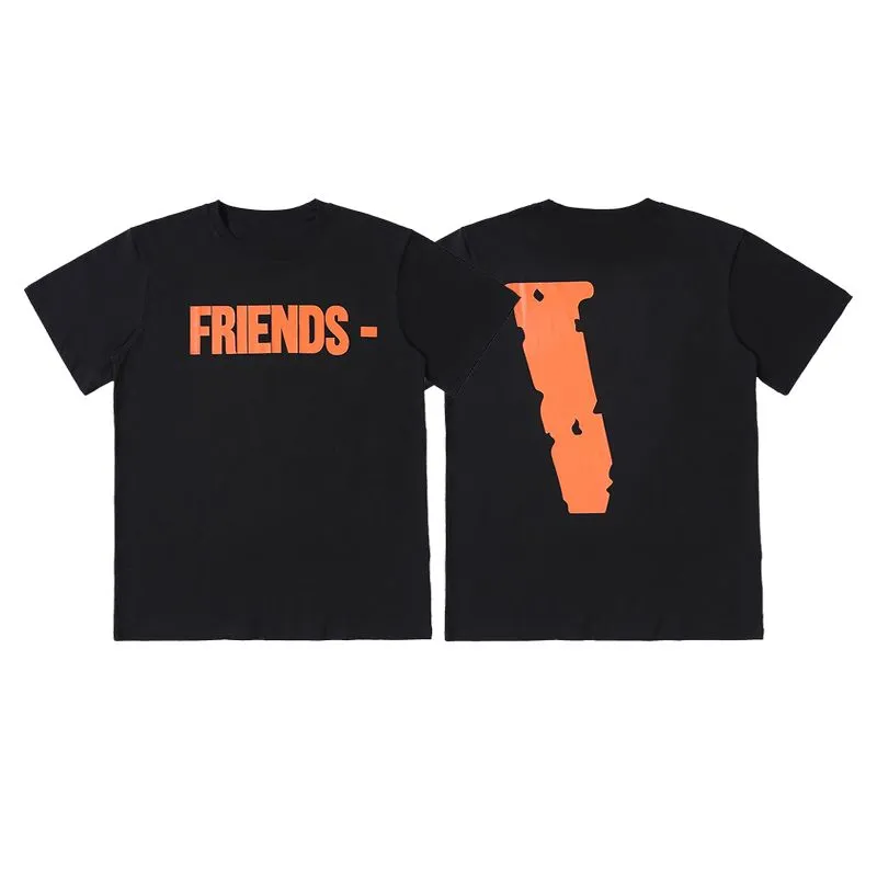 Męska koszulka Tshirts dla mężczyzny męskie literowe tee tee Big v Men krótkie rękawowe anty-pigling bawełniany styl hip-hopowy czarny pomarańczowy koszulki koszulki koszulki tee