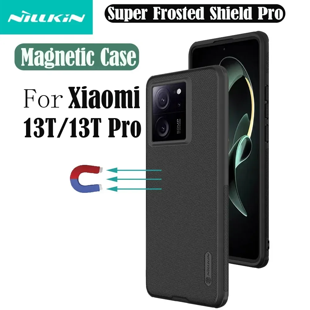 Casos para Xiaomi 13t Pro Case para Magsafe Magnetic Case Nillkin Frosted Shield Pro TPU Marco Hard PC Cubierta posterior para Xiaomi Mi 13T