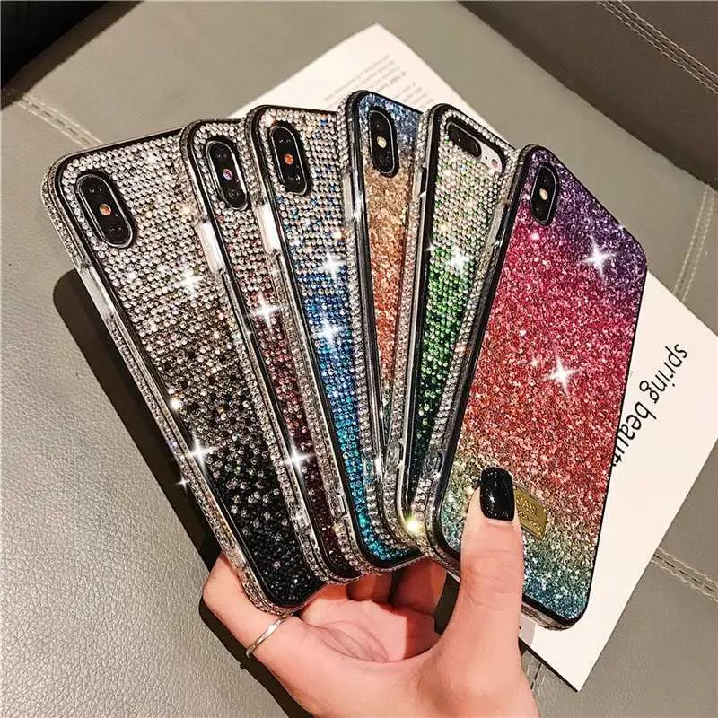 Casos de telefone celular Caixa de telefone de diamante de glitter de luxo para Samsung Galaxy Note 20 10 S23 S22 S21 5G S20 Ultra S20ultra S20Plus S10 Plus Tampa 240423