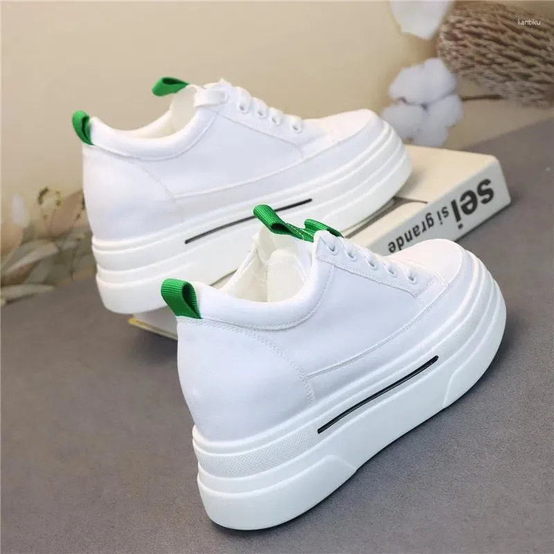 Scarpe casual Accennato e Slim Wear Cleugh White Light Sneaker Plus-Size Sneaker Tround Toe Scheda piccola