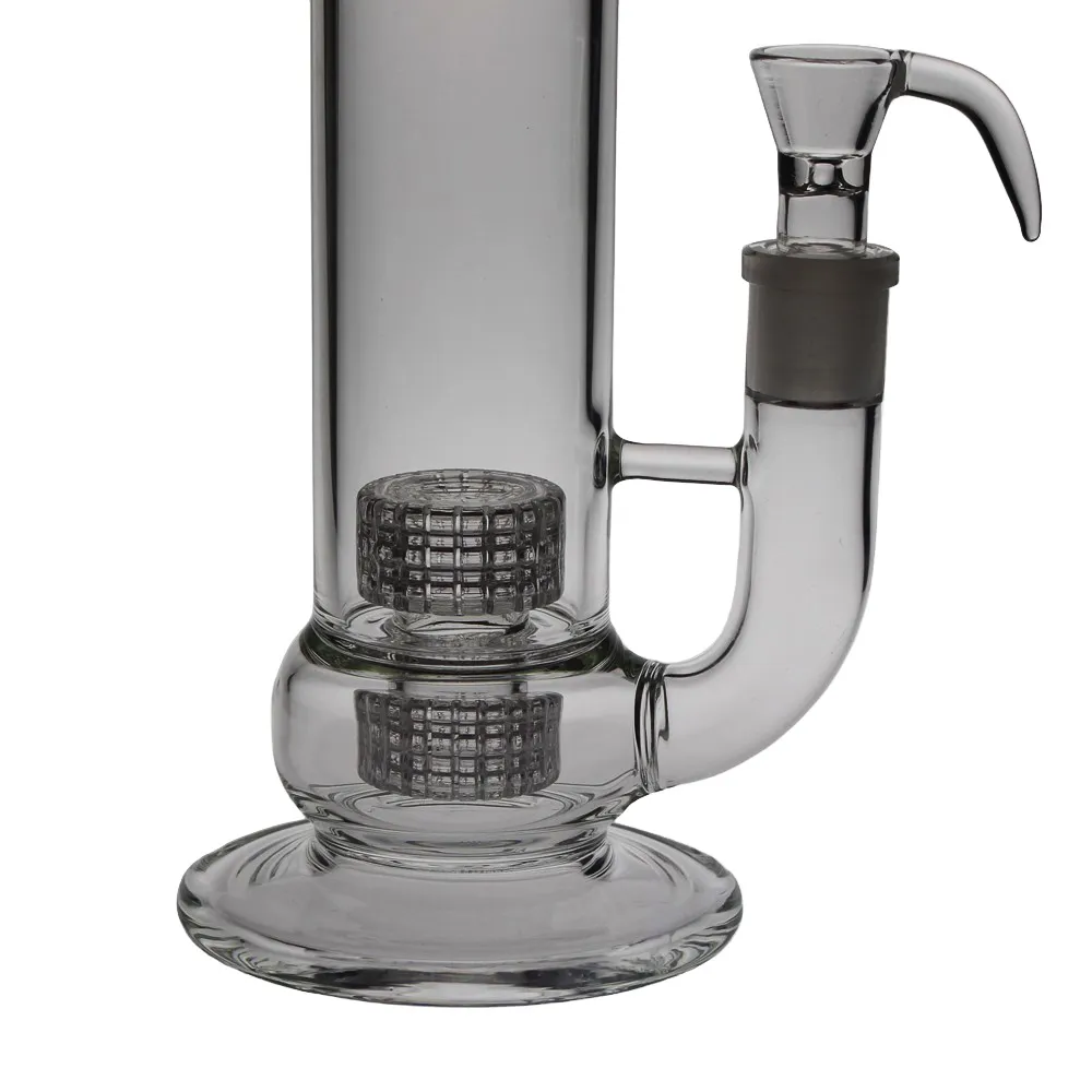 Saml Glass Stereo Glass Bong Hookahs 55 mm rurki bez łodygi z podwójną matrycą perkologiczne złącze rur wodnych 18,8 mm PG3010 FC-186 Ulepszona wersja