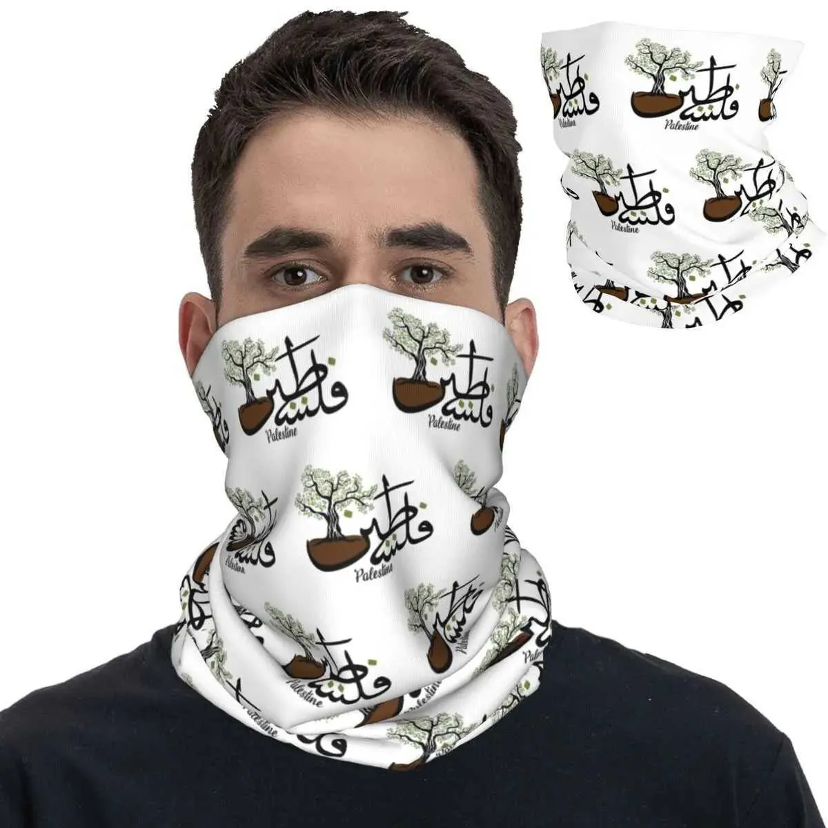 Fashion Face Masks Neck Gaiter Palestine Calligraphie arabe Palestinien Bandana Neck Gaiter imprimé BALACLAVAS FACT