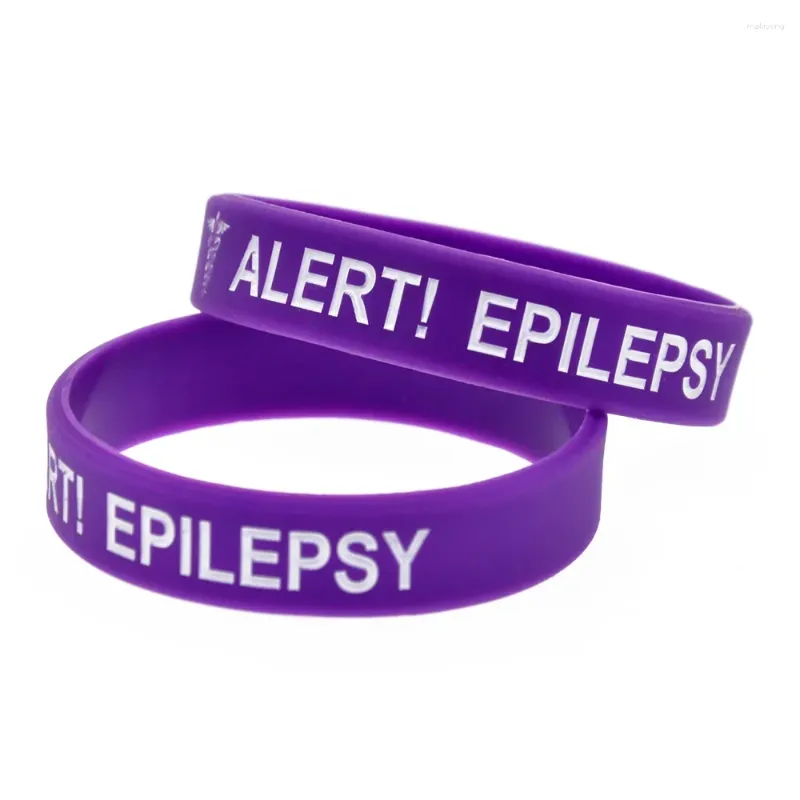 Bracelets de charme 1 PC Alerte épilepsie en silicone bracelet dans les enfants Taille pour la mode extérieure Femmes hommes Bijoux Gifts Bangle